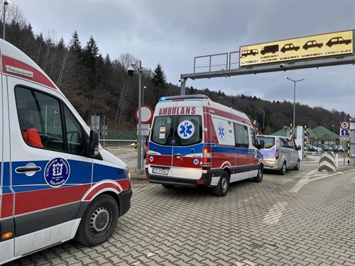 Ambulans ze szczecina dotarł do Ukrainy Fot. WSPR w Szczecinie