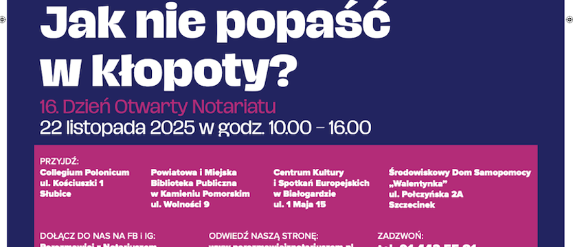 W sobotę Dzień Otwarty Notariatu