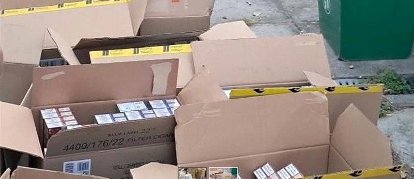 Nielegalne papierosy na targowisku