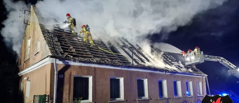 Pożar w Siadle Dolnym. Długa walka z żywiołem